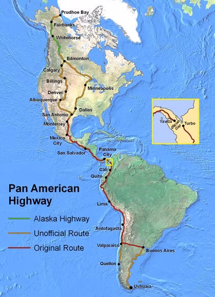 Đường dài nhất thế giới Theo sách kỷ lục Guiness, đường dài nhất thuộc về cao tốc Pan-American, gồm một mạng lưới các con đường dài tới 48.000 km nối từ vịnh Prudhoe, Alaska chạy dọc Bắc Mỹ và Nam Mỹ tới tận Ushuia, Argentina. Đường dài nhất thế giới Theo sách kỷ lục Guiness, đường dài nhất thuộc về cao tốc Pan-American, gồm một mạng lưới các con đường dài tới 48.000 km nối từ vịnh Prudhoe, Alaska chạy dọc Bắc Mỹ và Nam Mỹ tới tận Ushuia, Argentina.