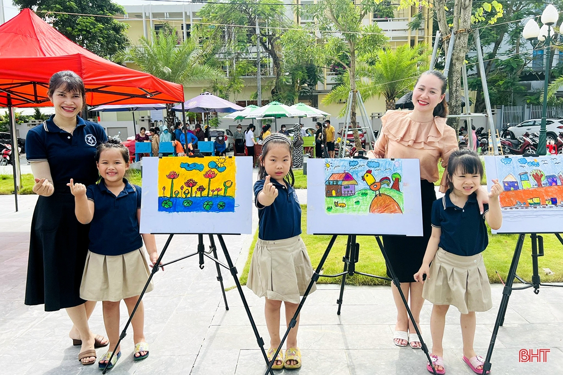 378 họa sỹ “nhí” thi vẽ tranh “Hà Tĩnh - thành phố em yêu”