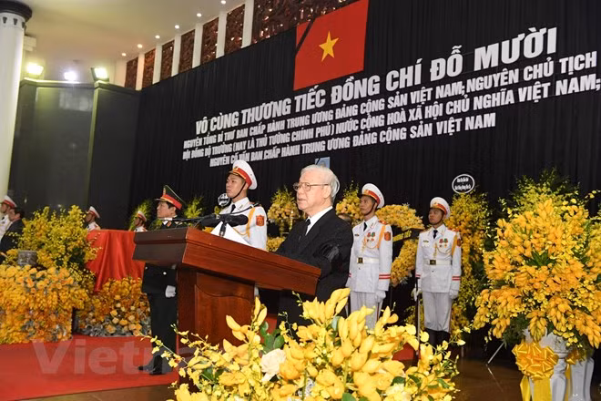 Tổ chức trọng thể lễ truy điệu, an táng nguyên Tổng Bí thư Đỗ Mười
