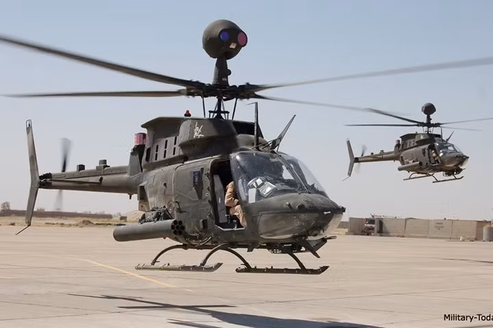 Trực thăng “chiến binh” trinh sát OH-58D Kiowa của quân đội Mỹ