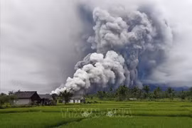 Indonesia ghi nhận 2 trận động đất mạnh, núi lửa Semeru phun trào