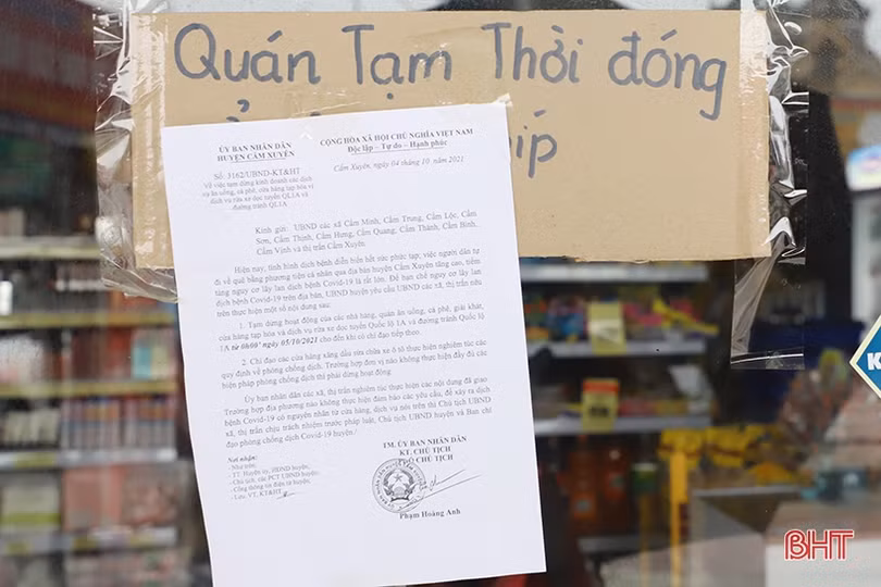 Tạm dừng kinh doanh các dịch vụ dọc QL 1A và đường tránh QL 1A đoạn qua huyện Cẩm Xuyên