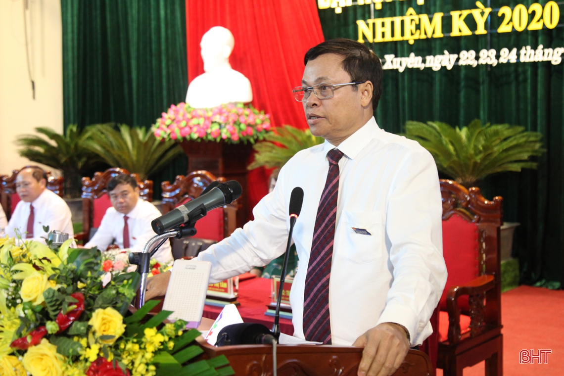 Đại hội Đại biểu Đảng bộ huyện Cẩm Xuyên bầu 37 đồng chí vào Ban Chấp hành nhiệm kỳ 2020 - 2025