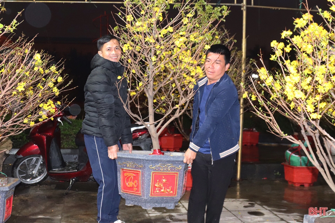 Hà Tĩnh: Tiểu thương bán hoa, cây cảnh trắng đêm đốt lửa, dựng lều chờ... khách 