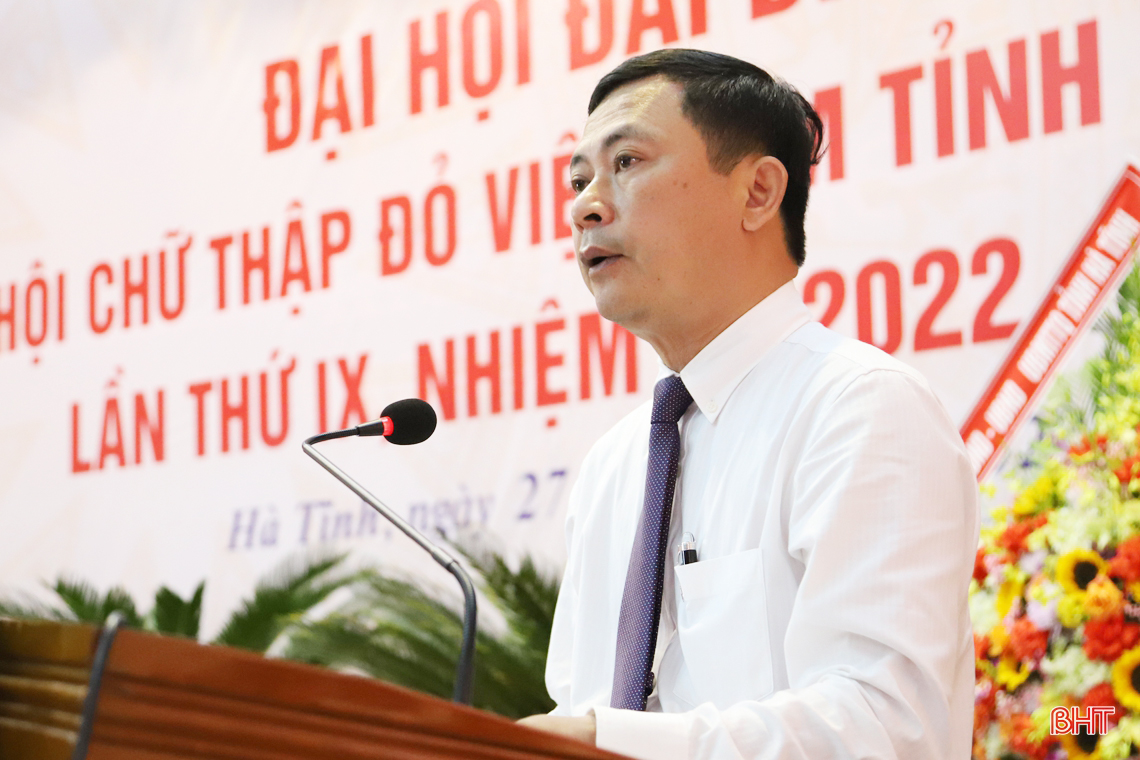 Ông Mai Lê Thuộc tái cử Chủ tịch Hội Chữ thập đỏ tỉnh Hà Tĩnh