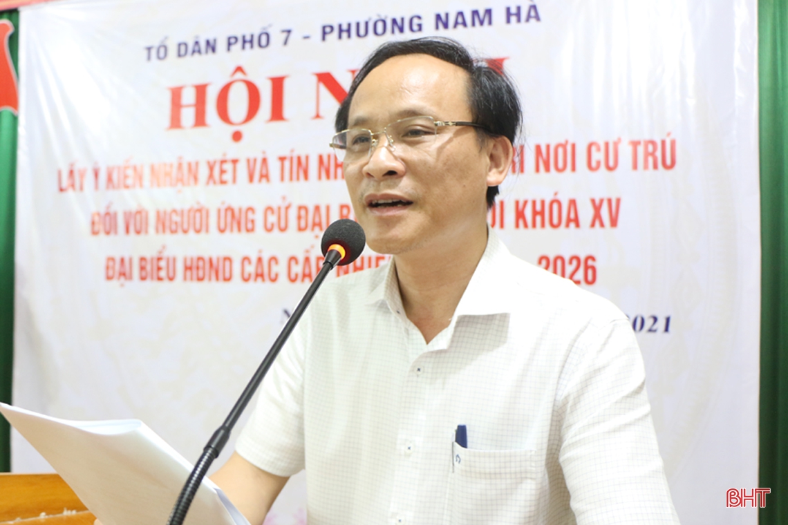 Lấy ý kiến cử tri giới thiệu ông Trần Thế Dũng ứng cử đại biểu HĐND Hà Tĩnh