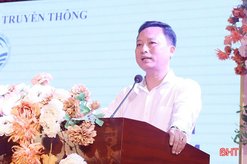 Giám đốc Sở TT&amp;TT Hà Tĩnh Đậu Tùng Lâm phát biểu chào mừng.