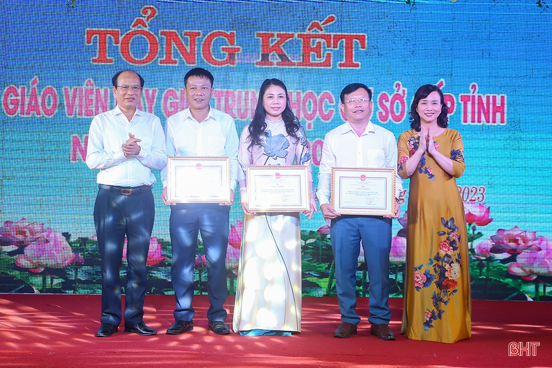 Hà Tĩnh tuyên dương 173 giáo viên trung học cơ sở dạy giỏi