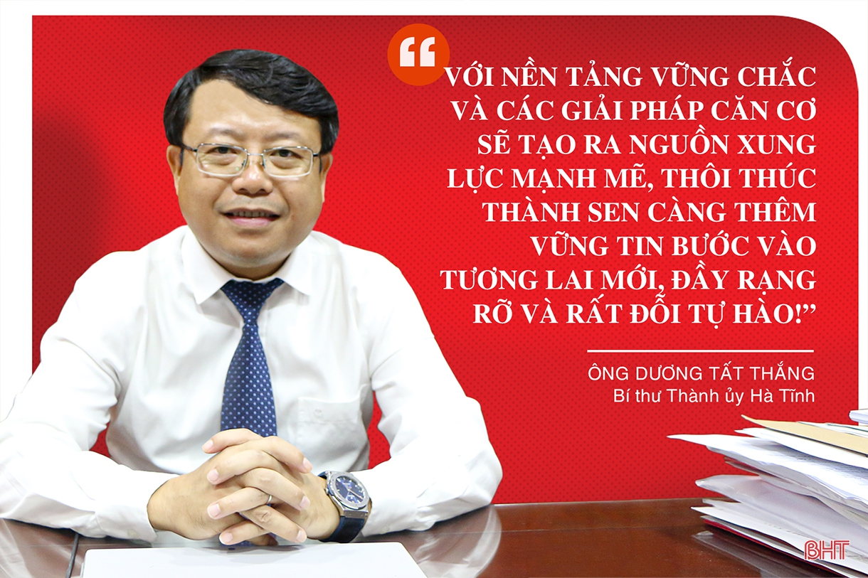 Vững nền tảng, chắc tương lai, xây dựng thành phố Hà Tĩnh thành một trong những đô thị trung tâm vùng Bắc Trung Bộ