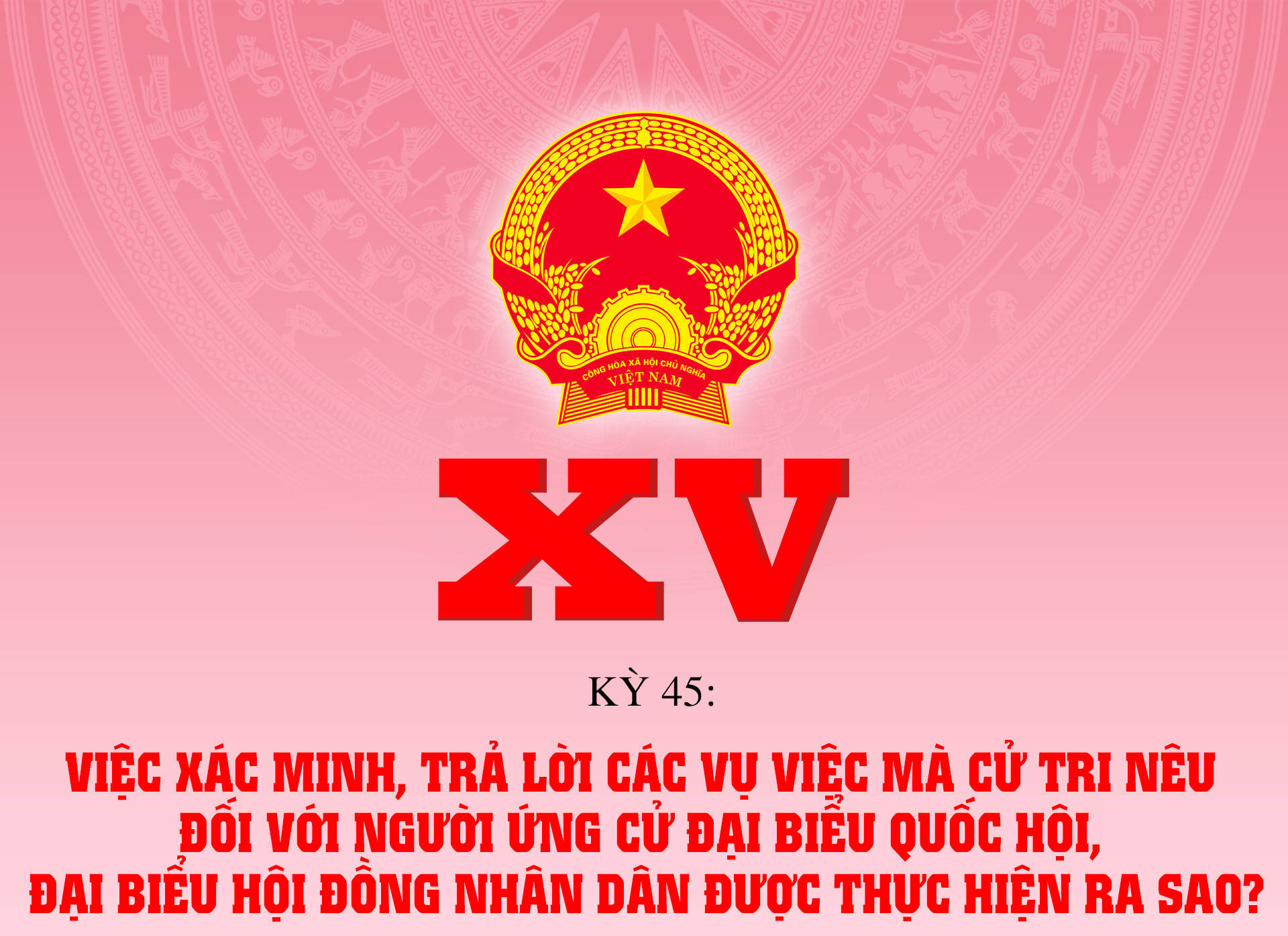 Xác minh, trả lời các vụ việc cử tri nêu đối với người ứng cử đại biểu Quốc hội, HĐND được thực hiện ra sao?