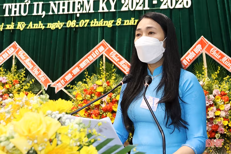 Bà Đoàn Thị Mỹ tái đắc cử Chủ tịch Hội LHPN thị xã Kỳ Anh