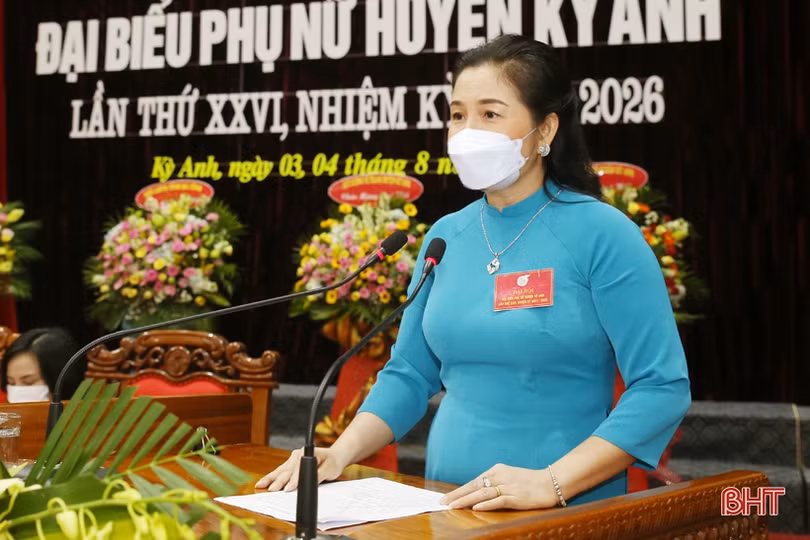 Chủ tịch Hội LHPN huyện Kỳ Anh Phạm Thị Hương tái đắc cử nhiệm kỳ 2021 - 2026