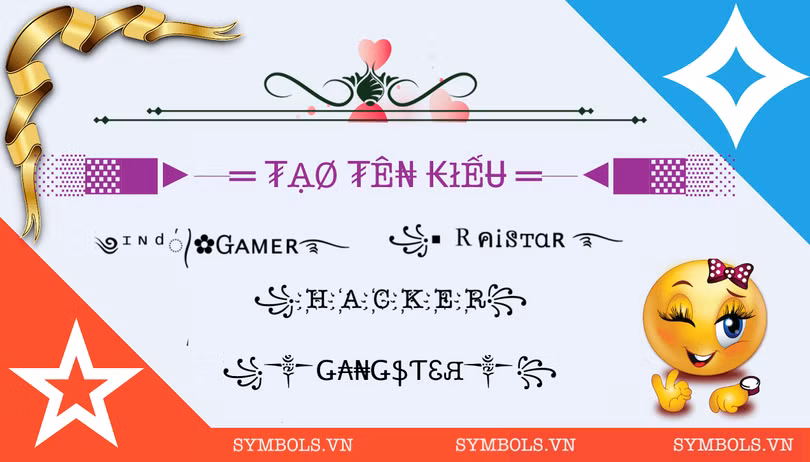 SYMBOLS.VN – Tạo chữ kiểu đẹp, đổi Font chữ với 1001 biểu tượng cảm xúc