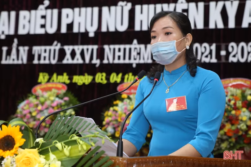 Chủ tịch Hội LHPN huyện Kỳ Anh Phạm Thị Hương tái đắc cử nhiệm kỳ 2021 - 2026