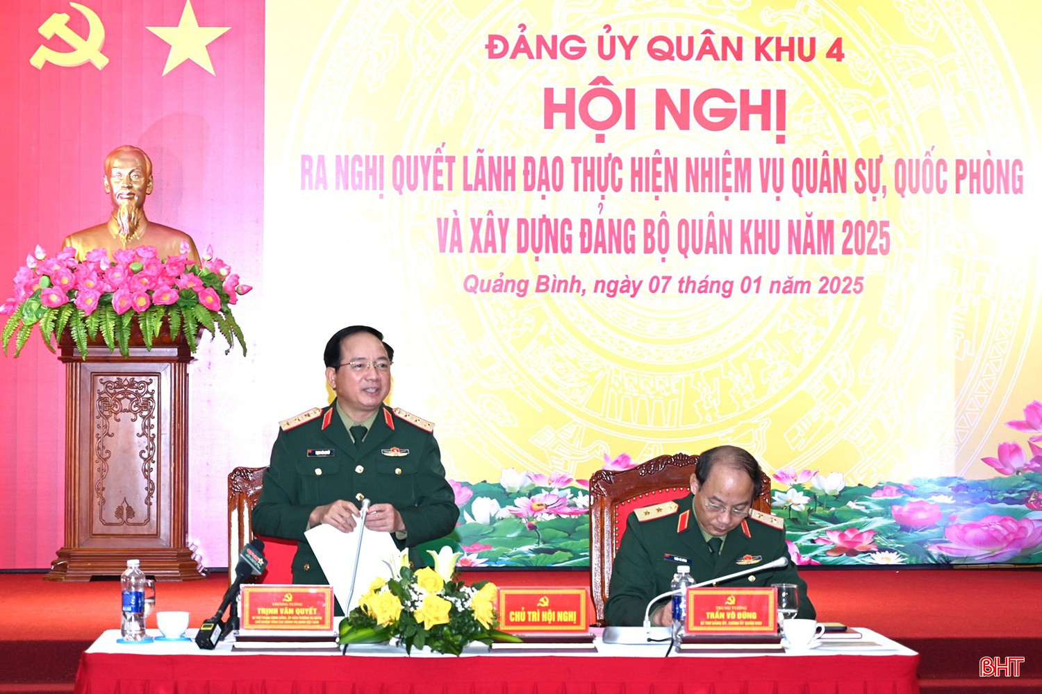 Thượng tướng Trịnh Văn Quyết - Chủ nhiệm Tổng cục Chính trị QĐND Việt Nam phát biểu chỉ đạo hội nghị.