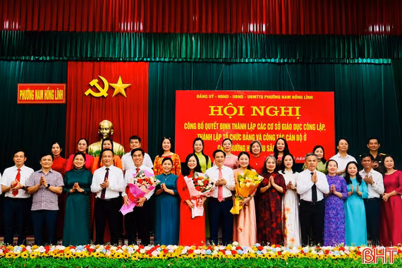 Thành lập các chi bộ trực thuộc đảng bộ 3 trường học ở phường Nam Hồng Lĩnh