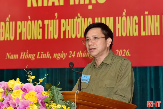 Phường Nam Hồng Lĩnh khai mạc diễn tập chiến đấu phòng thủ 