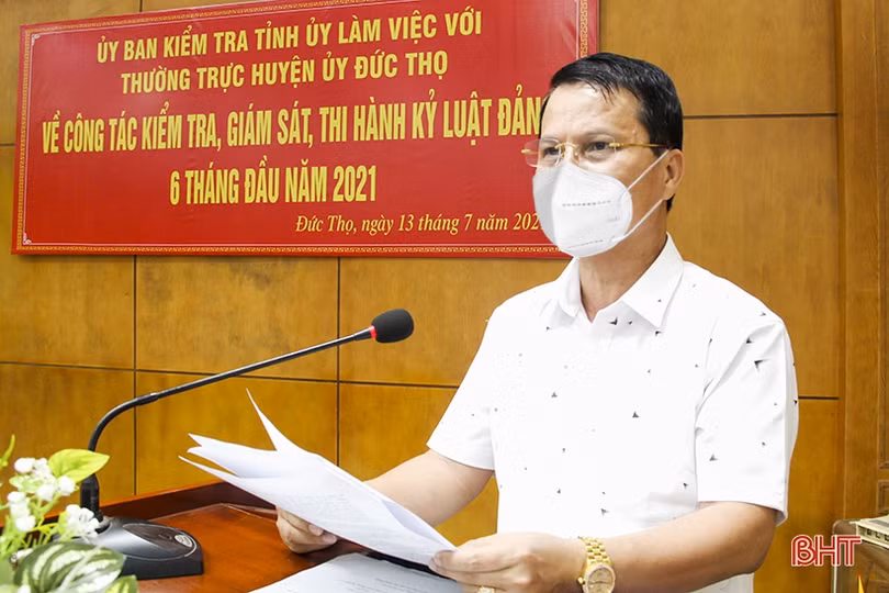 Đức Thọ thực hiện bài bản công tác kiểm tra, giám sát, thi hành kỷ luật trong Đảng