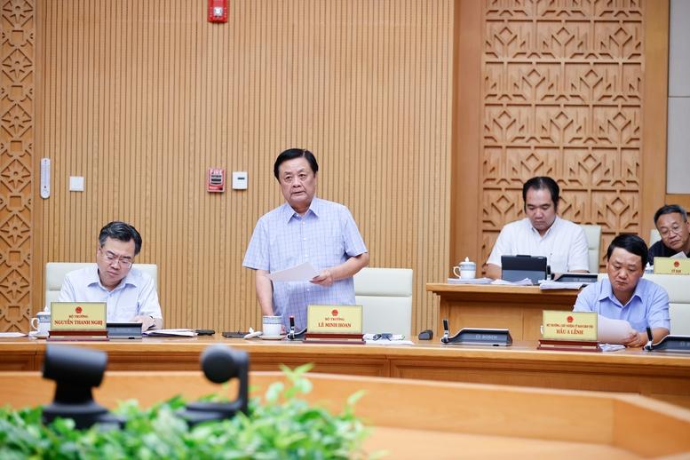 Bộ trưởng Bộ NN&amp;PTNT Lê Minh Hoan phát biểu tại Phiên họp - Ảnh: VGP/Nhật Bắc