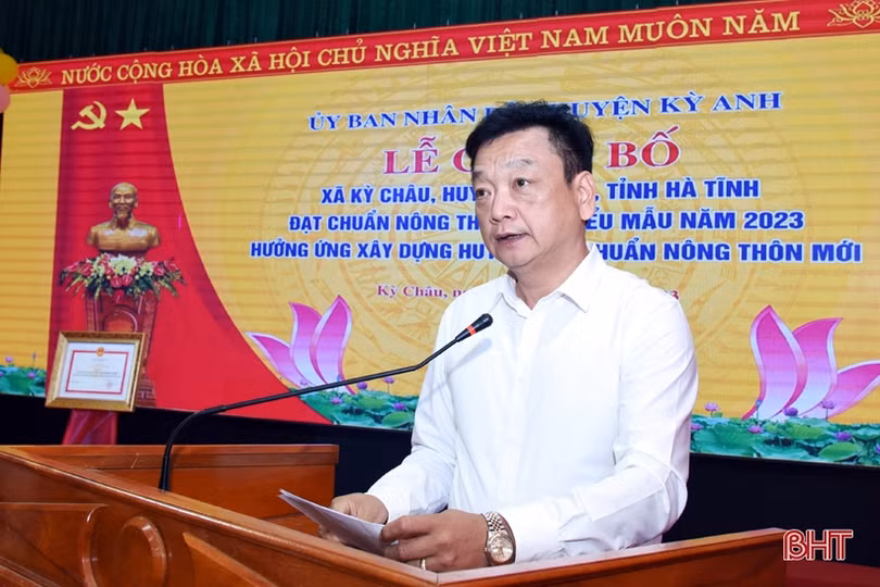 Xã đầu tiên ở huyện Kỳ Anh đón bằng công nhận NTM kiểu mẫu