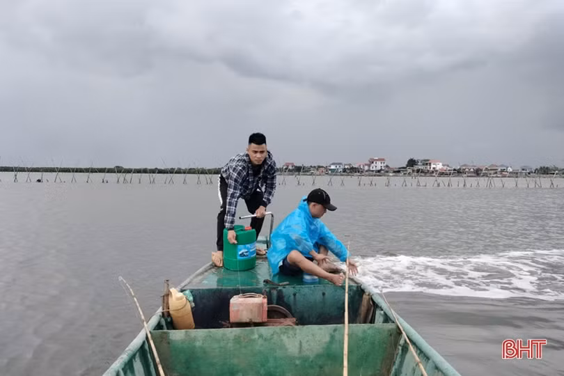 Ngư dân vùng Cửa Sót vào mùa câu 