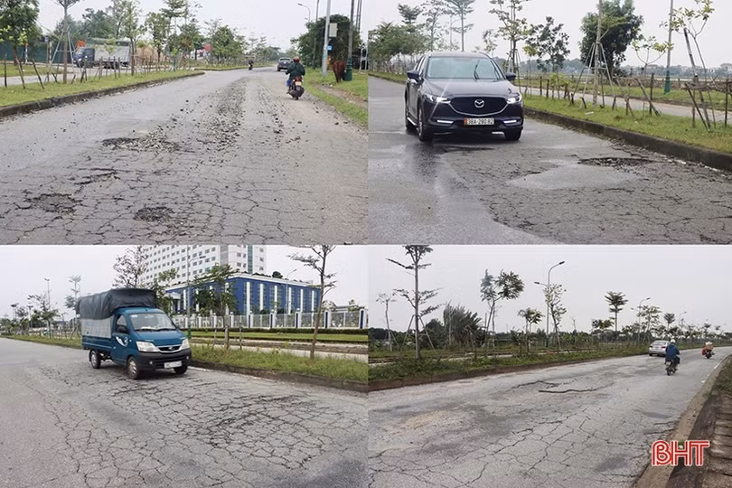 Đường Ngô Quyền xuất hiện nhiều điểm hư hỏng nặng