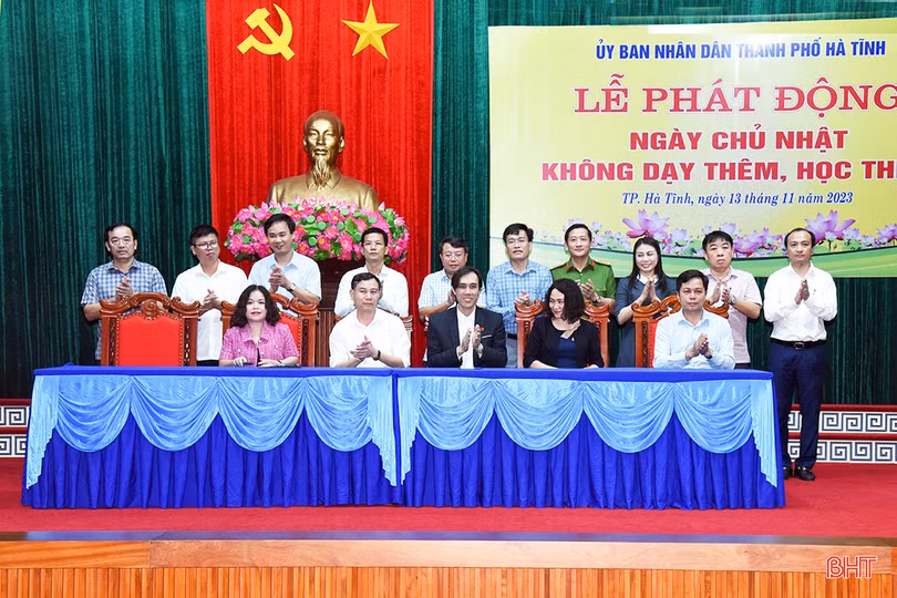 TP Hà Tĩnh phát động “Ngày Chủ nhật không dạy thêm, học thêm”