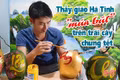 Xem thầy giáo Hà Tĩnh “múa bút” trên trái cây chưng tết