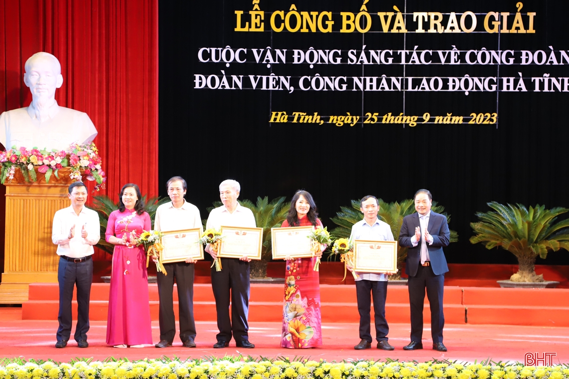 Trao 29 giải thưởng sáng tác về Công đoàn Hà Tĩnh