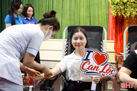 Thu về 146 đơn vị máu tại ngày hội hiến máu tình nguyện ở xã Can Lộc