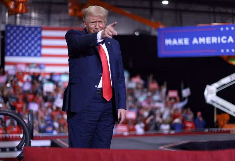 Quang cảnh buổi mít tinh vận động tranh cử gây tranh cãi của Tổng thống Donald Trump