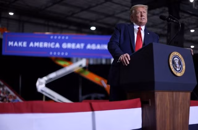 Quang cảnh buổi mít tinh vận động tranh cử gây tranh cãi của Tổng thống Donald Trump