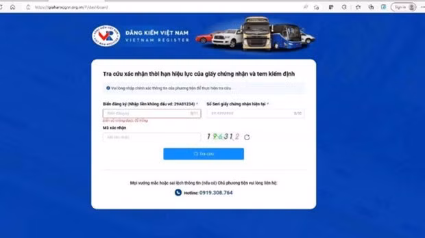 Các bước để chủ xe in giấy xác nhận tự động giãn chu kỳ kiểm định