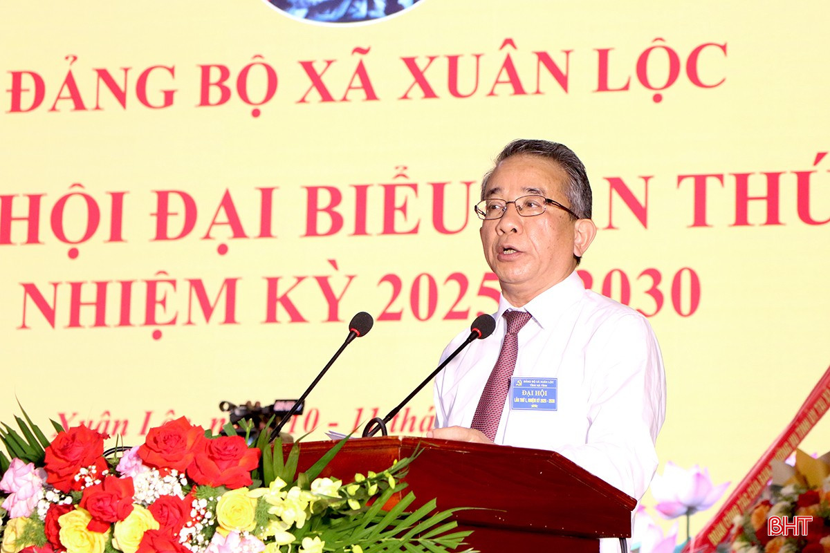Đồng chí Hà Văn Trọng - Chủ nhiệm UBKT Tỉnh uỷ phát biểu chỉ đạo đại hội.