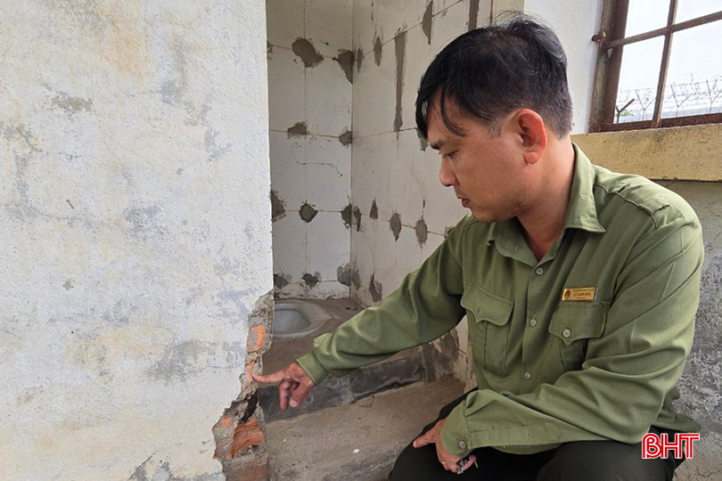 Hiện trạng công trình vệ sinh phục vụ đối tượng tâm thần sinh hoạt.