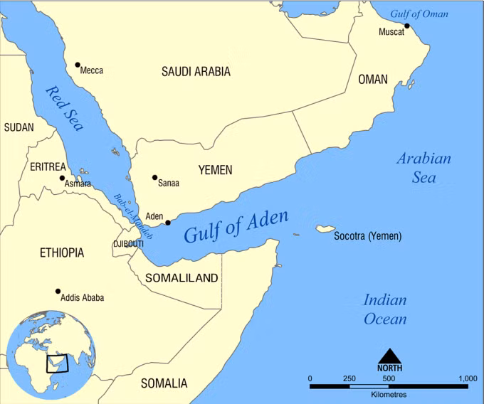 Tàu có thuyền viên Việt Nam bị đột kích ngoài khơi Yemen