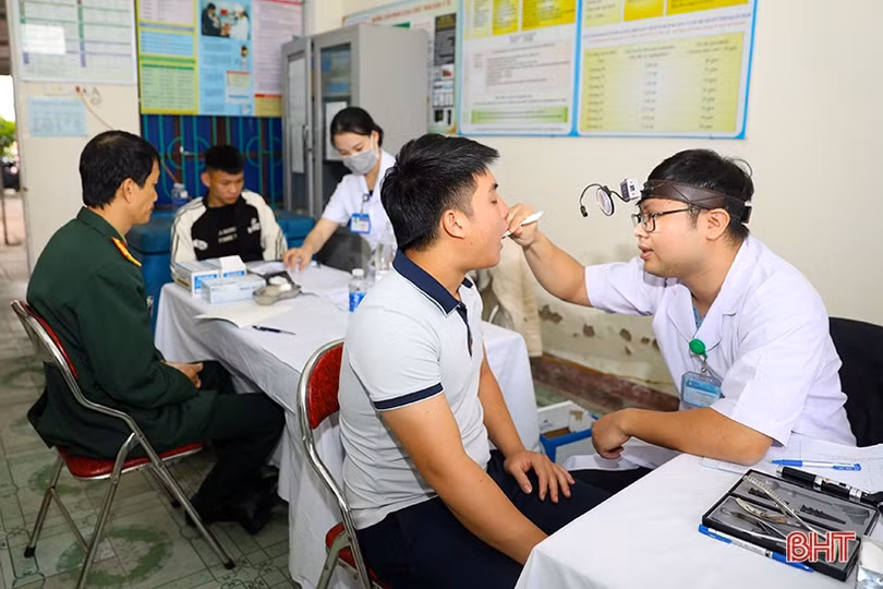 TX Kỳ Anh khám tuyển nghĩa vụ quân sự, công an năm 2024