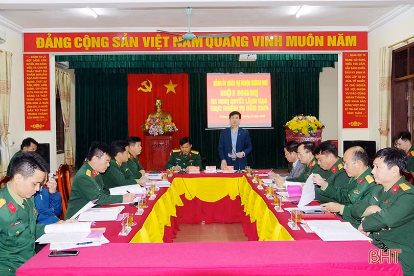 Đảng ủy Quân sự Hương Khê phát huy vai trò tham mưu thực hiện nhiệm vụ