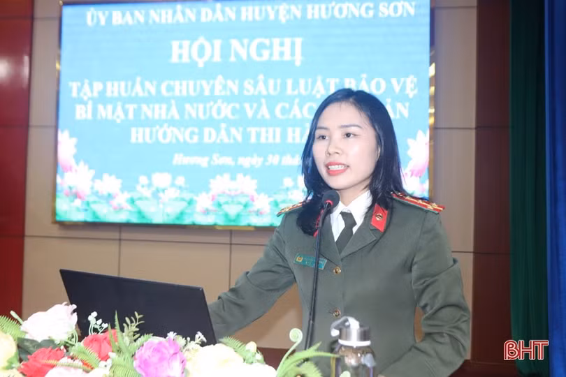 Phổ biến Luật Bảo vệ bí mật Nhà nước cho 120 cán bộ Hương Sơn