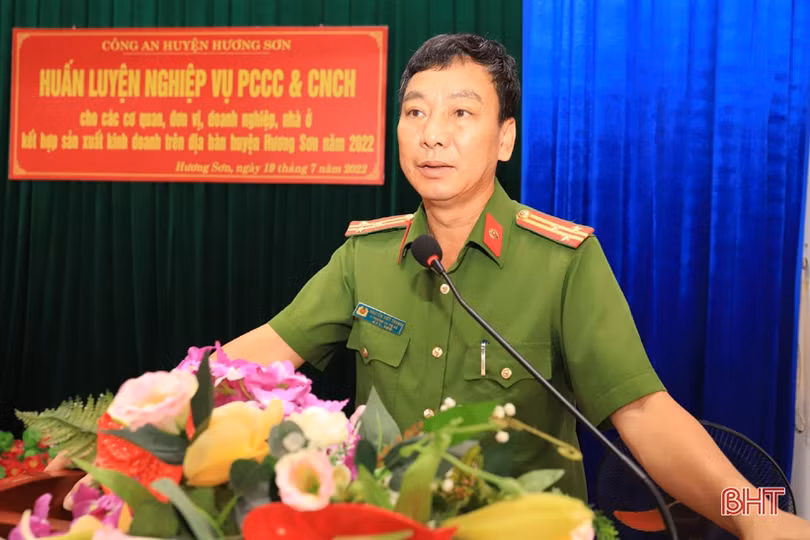 Trang bị kỹ năng phòng, chống cháy nổ cho người dân Hương Sơn