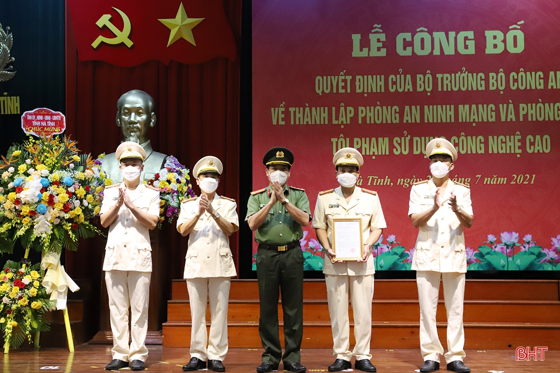 Thành lập Phòng An ninh mạng và phòng chống tội phạm sử dụng công nghệ cao Công an Hà Tĩnh