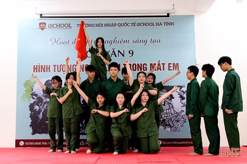 Học sinh iSchool Hà Tĩnh hào hứng với sân khấu khóa môn Ngữ văn
