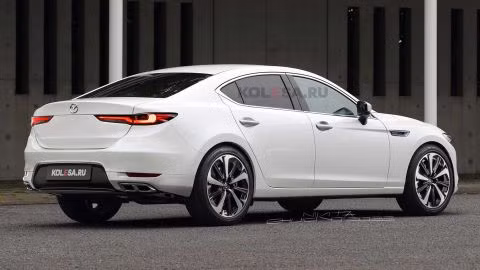 Ảnh phác họa thiết kế Mazda6 dẫn động cầu sau lấy cảm hứng từ CX-60