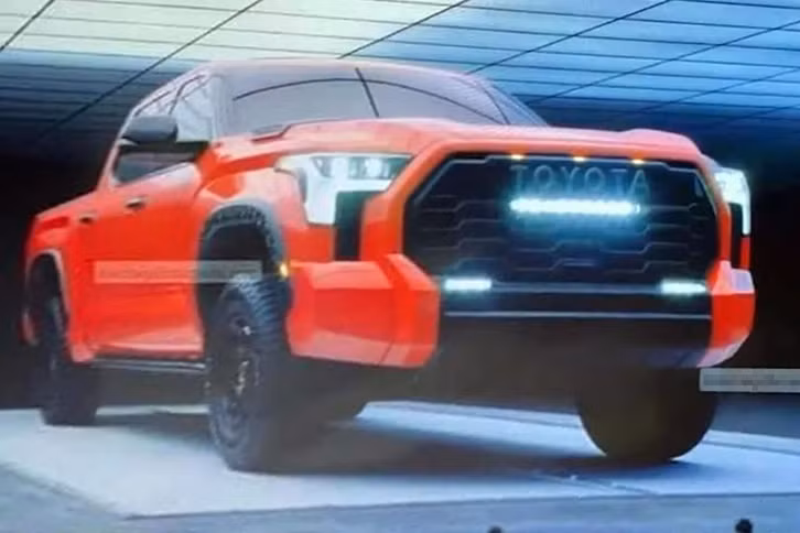 Rò rỉ hình ảnh Toyota Tundra 2022 trước ngày ra mắt