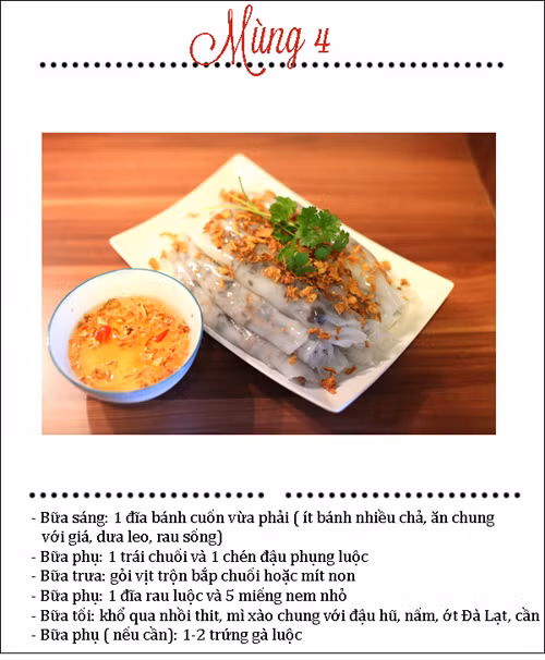 thuc don 7 ngay tet an du mon ngon ma khong tang can