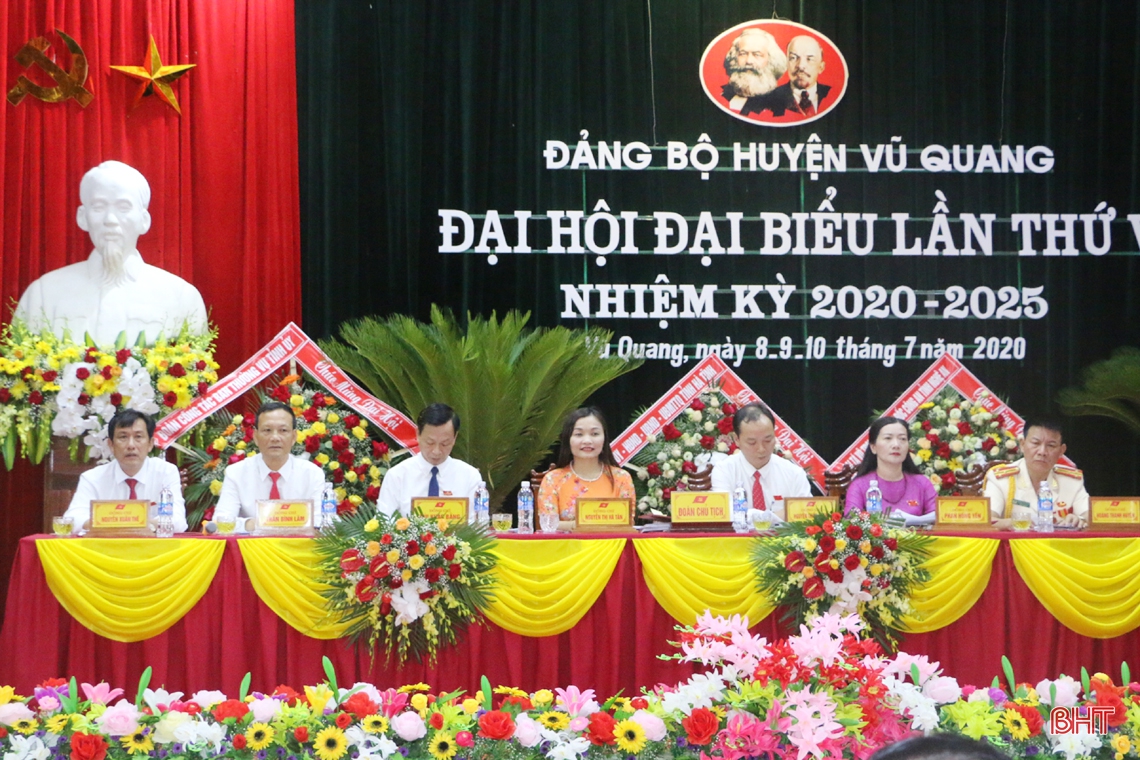 Đại hội Đảng bộ huyện Vũ Quang bầu 34 đồng chí vào Ban Chấp hành nhiệm kỳ 2020 - 2025