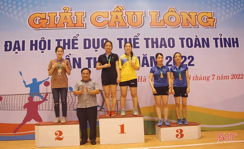 Thành phố Hà Tĩnh nhất toàn đoàn Giải Cầu lông Đại hội TDTT toàn tỉnh lần thứ IX