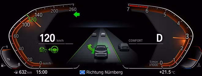 Công nghệ tự chuyển làn của xe BMW - người lái vẫn cần nhiều thao tác