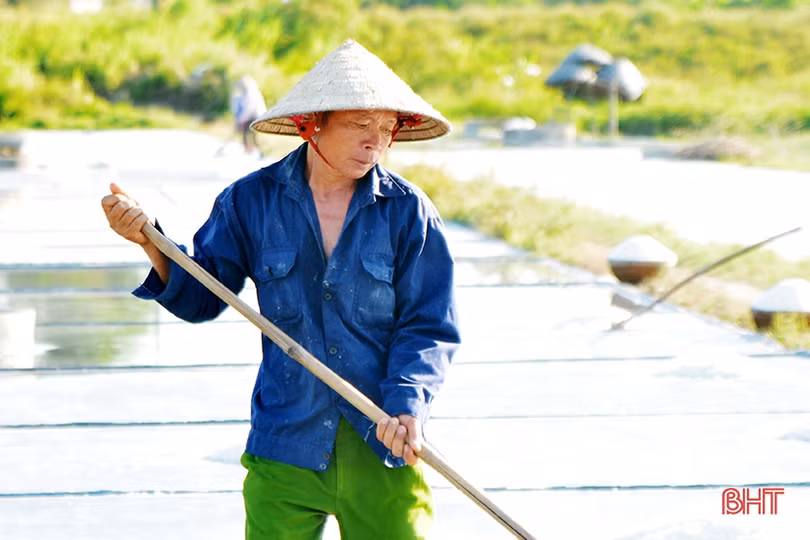 Diêm dân Hà Tĩnh: Trời càng nắng, đồng muối càng bội thu