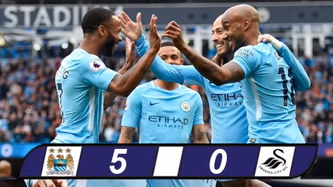 man city 5 0 swansea tan vuong ra oai